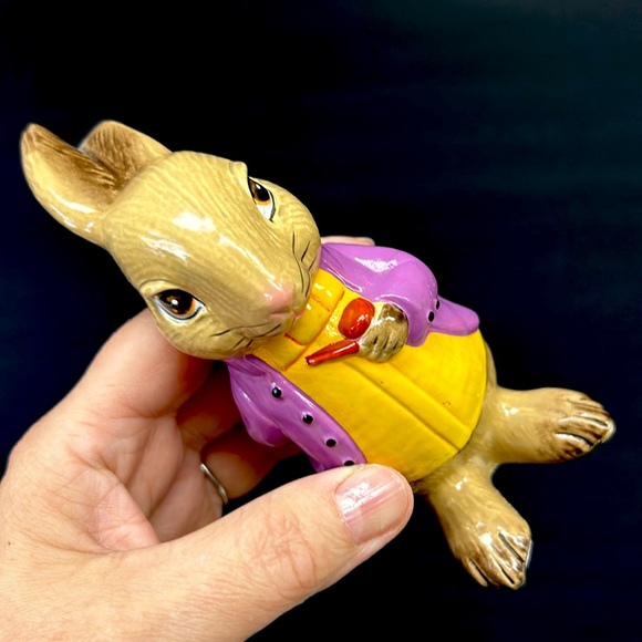 Vintage anthropomorphic hand painted Mr&Mrs.Rabbit figurines - Picture 10 of 10